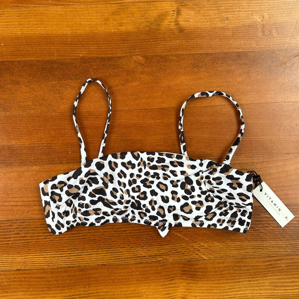 Vitamina A Swim Leopard Print Bikini Top